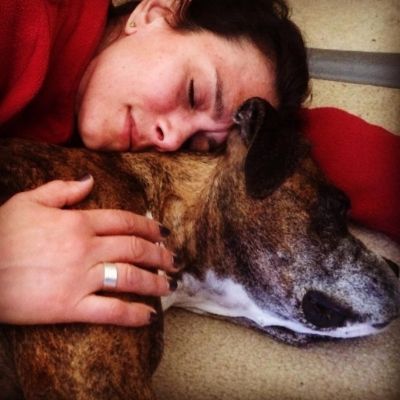 Photo of Melissa Ponzio and her dog, Bunns.